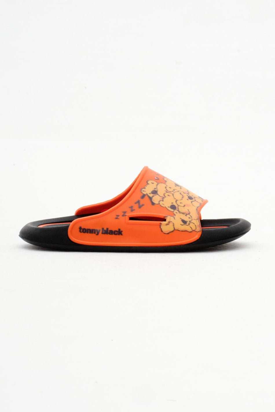 Poli Taban Ayıcık Desenli Çocuk Unisex Oranj Terlik TBACR895 - MALLTURK