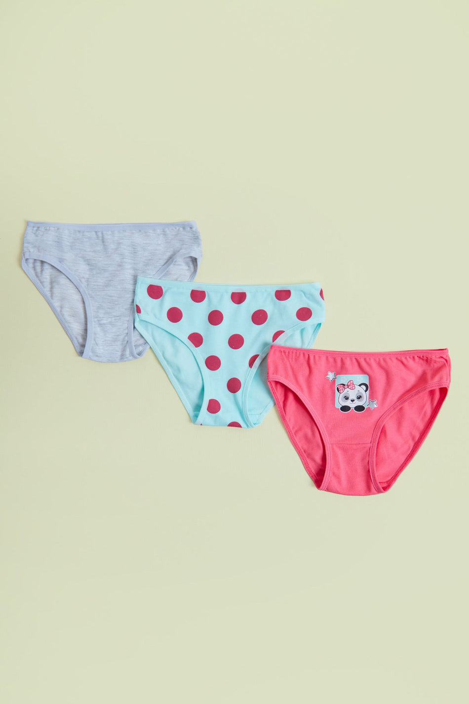 Polka Dot 3-Piece Girls' Panties - MALLTURK