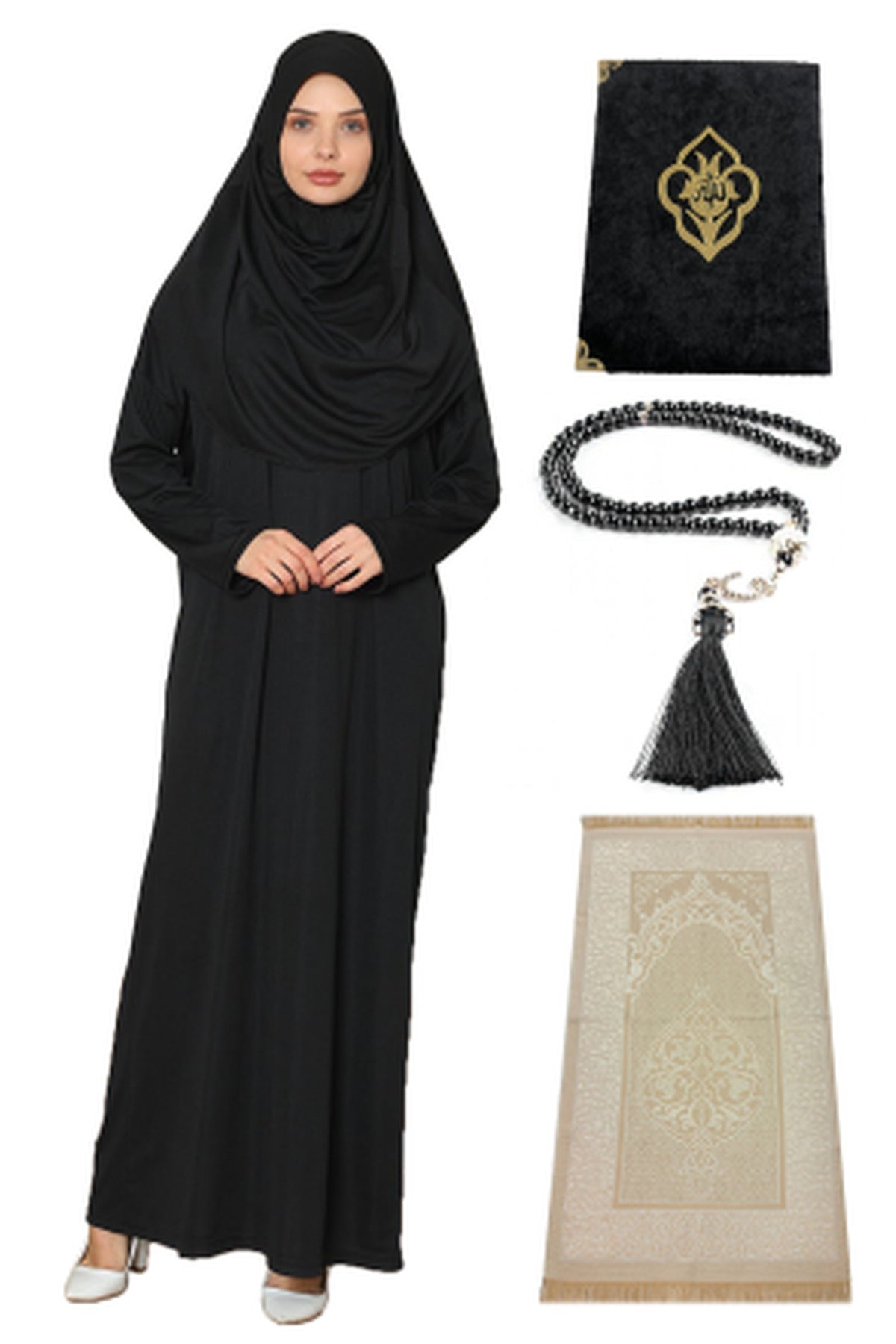 Prayer Set Dress Prayer Rug Pearl Tasbih Yasin - MALLTURK