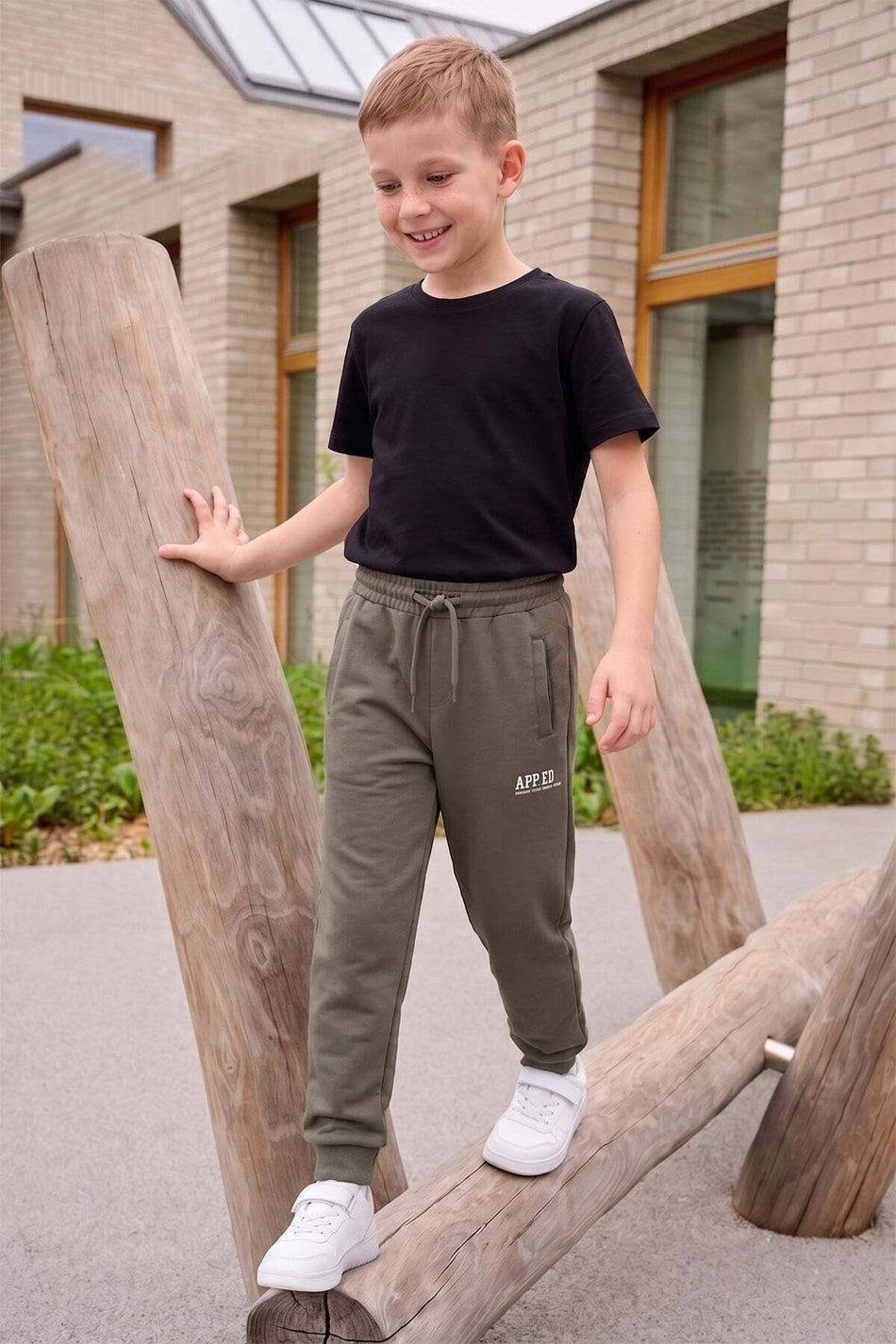 Printed Tie-Waist Boys' Sweatpants - MALLTURK
