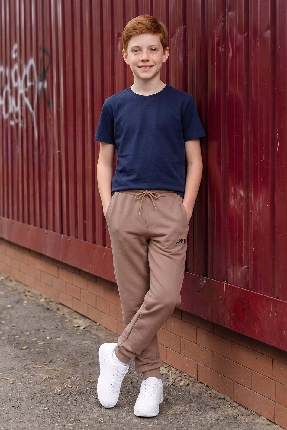 Printed Tie-Waist Boys' Sweatpants - MALLTURK