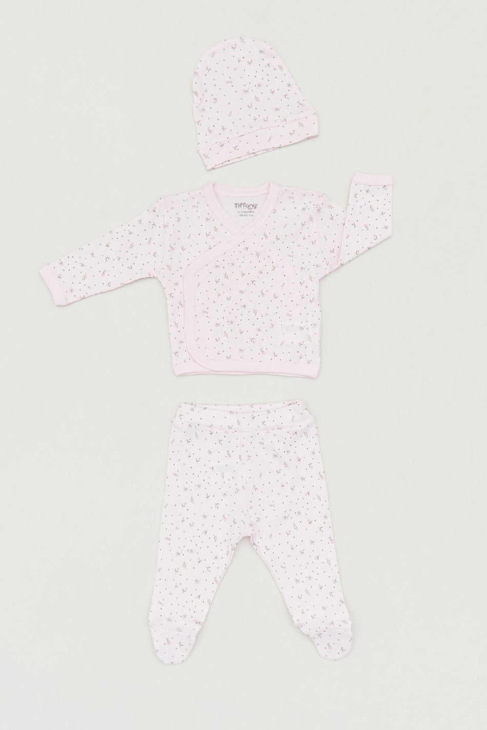 Printed Wrap neckline 3-Piece Girls' Set - MALLTURK