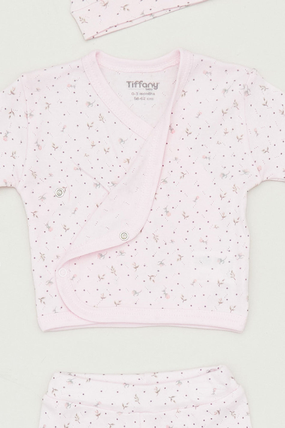 Printed Wrap neckline 3-Piece Girls' Set - MALLTURK