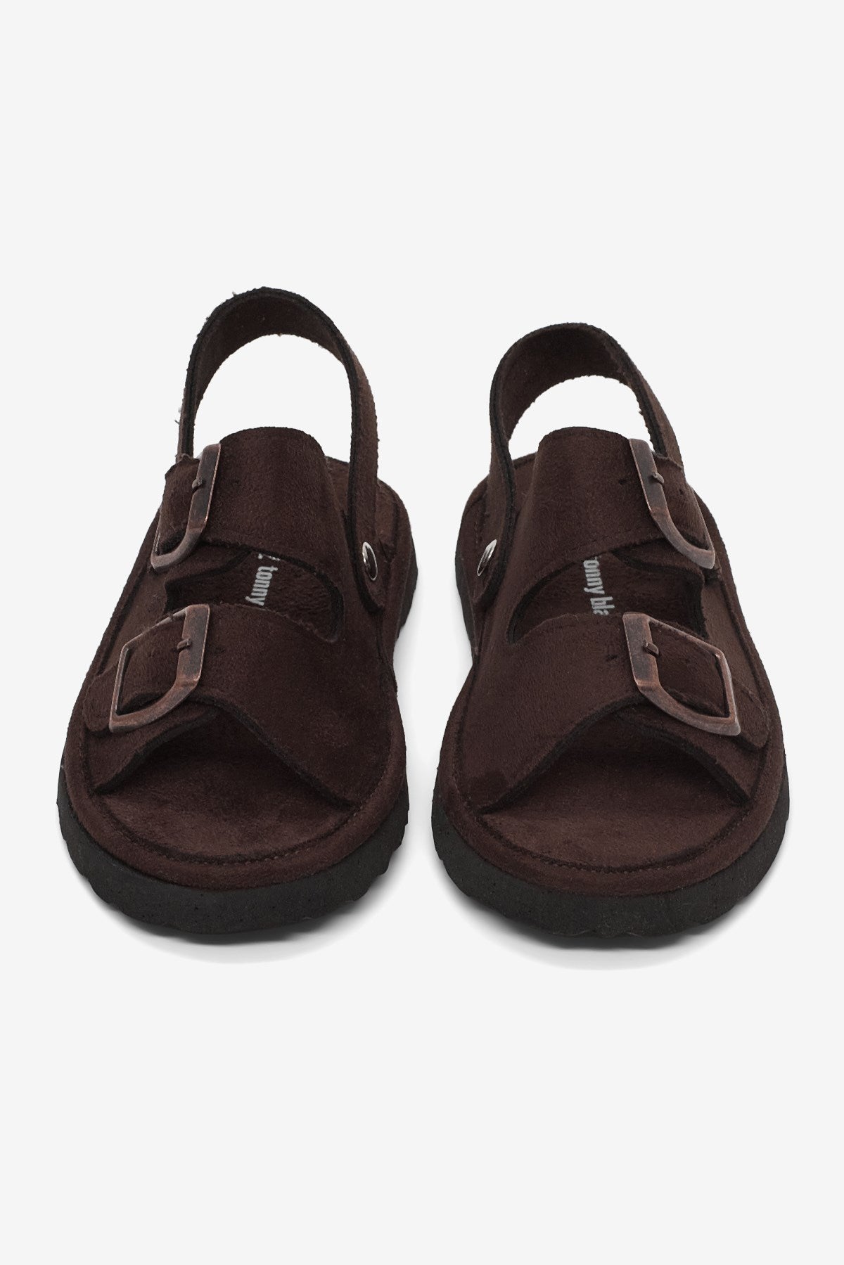 Rahat Kalıp Çift Tokalı Bebe Paitk Sandalet Çocuk Unisex Acı Kahve Sandalet TBÖZDR005 - MALLTURK