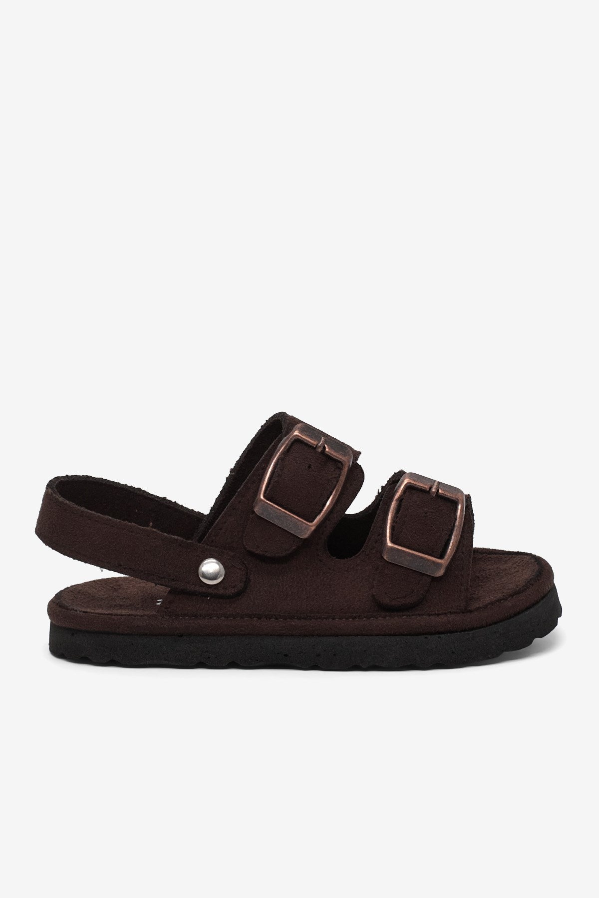 Rahat Kalıp Çift Tokalı Bebe Paitk Sandalet Çocuk Unisex Acı Kahve Sandalet TBÖZDR005 - MALLTURK