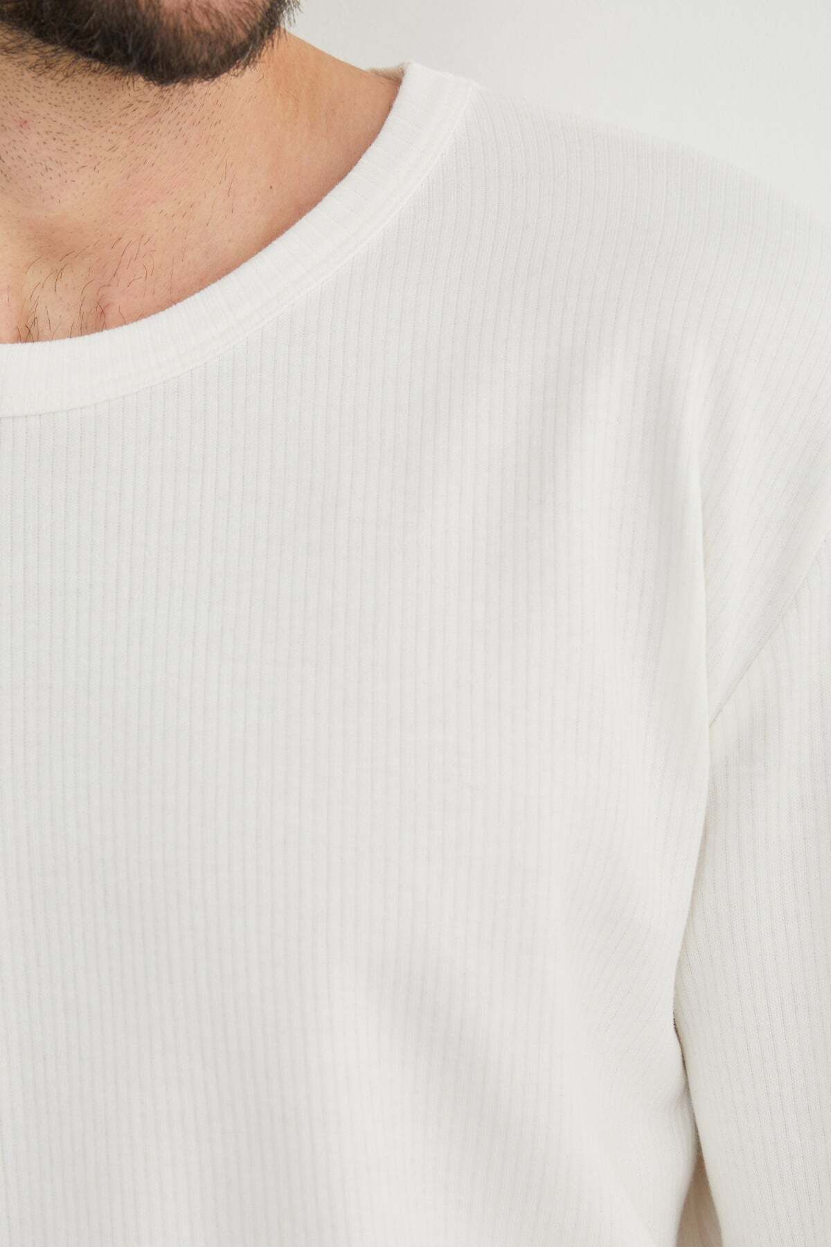 Ribbed Crew Neck Lycra Bodysuit - MALLTURK