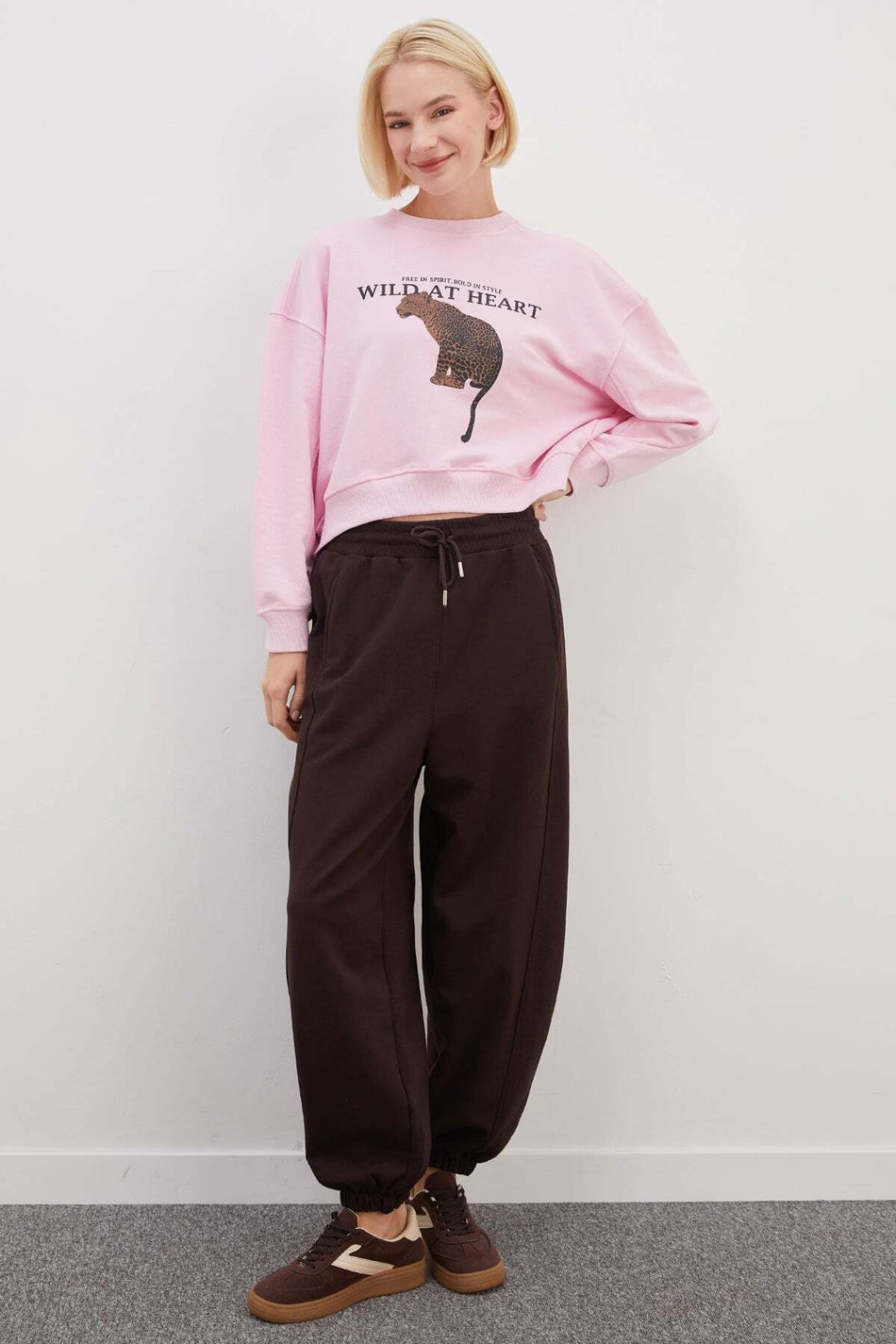 Ribbed Jogger Sweatpants with Elastic Waist - MALLTURK