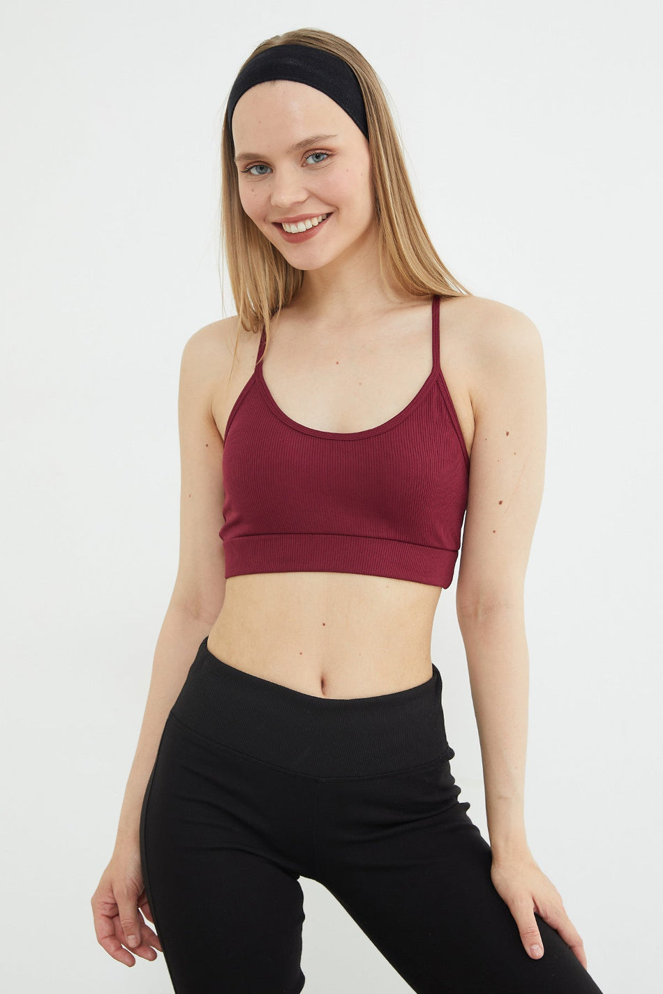 Ribbed Rope Strap Cross-Back Bustier - MALLTURK