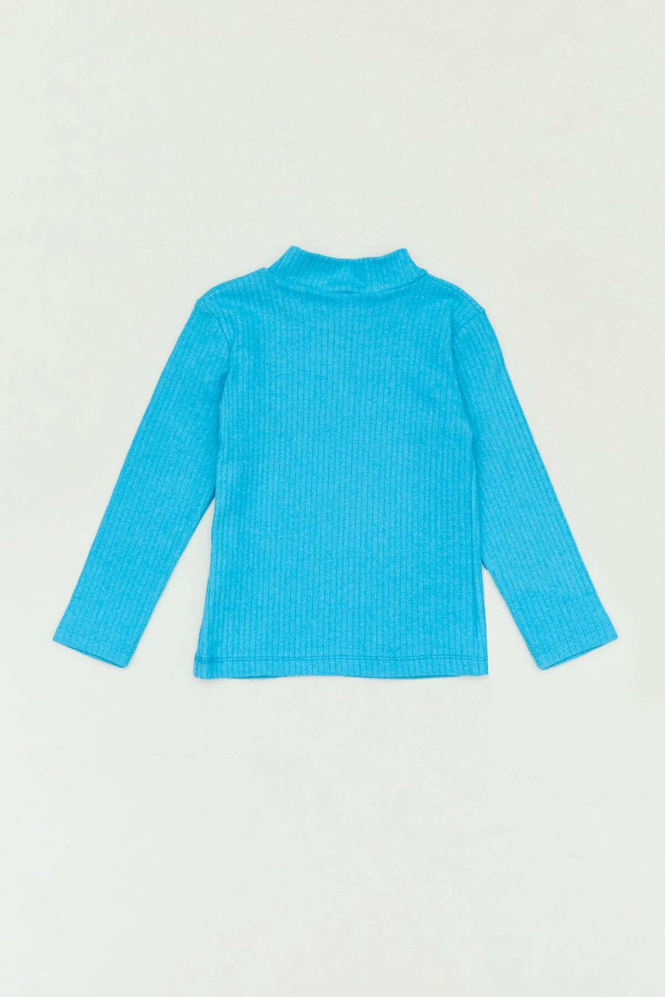 Ribbed Stand Collar Girl's Bodysuit - MALLTURK