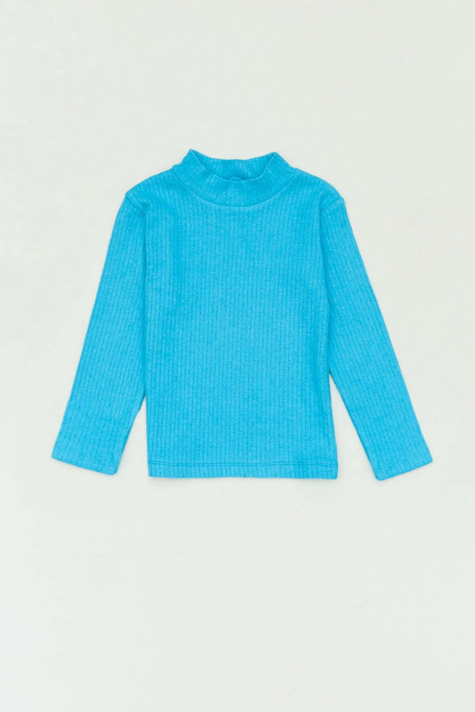 Ribbed Stand Collar Girl's Bodysuit - MALLTURK