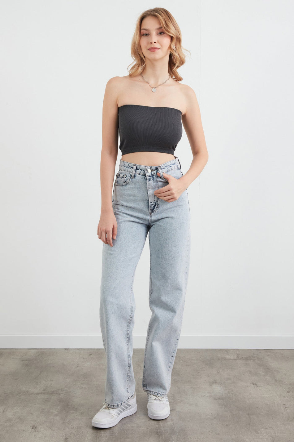 Ribbed Strapless Seamless Bustier - MALLTURK
