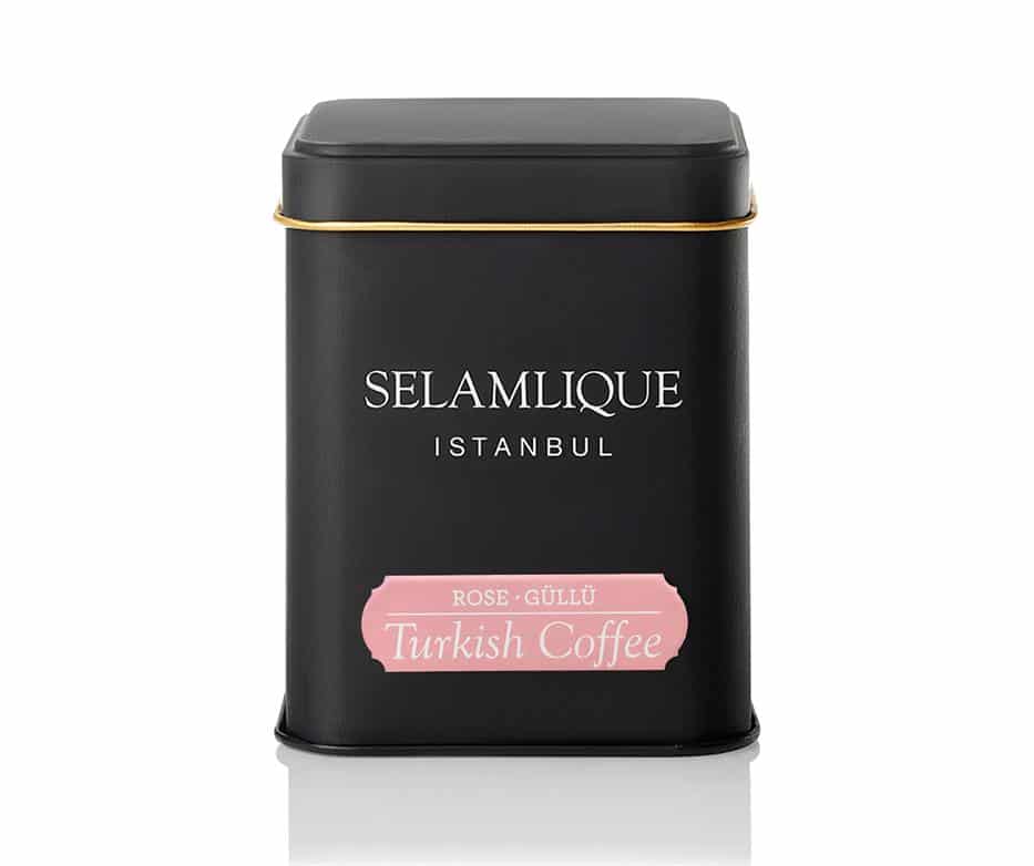 Жестяная банка турецкого кофе Selamlique Rose, 125 г — 4.41oz