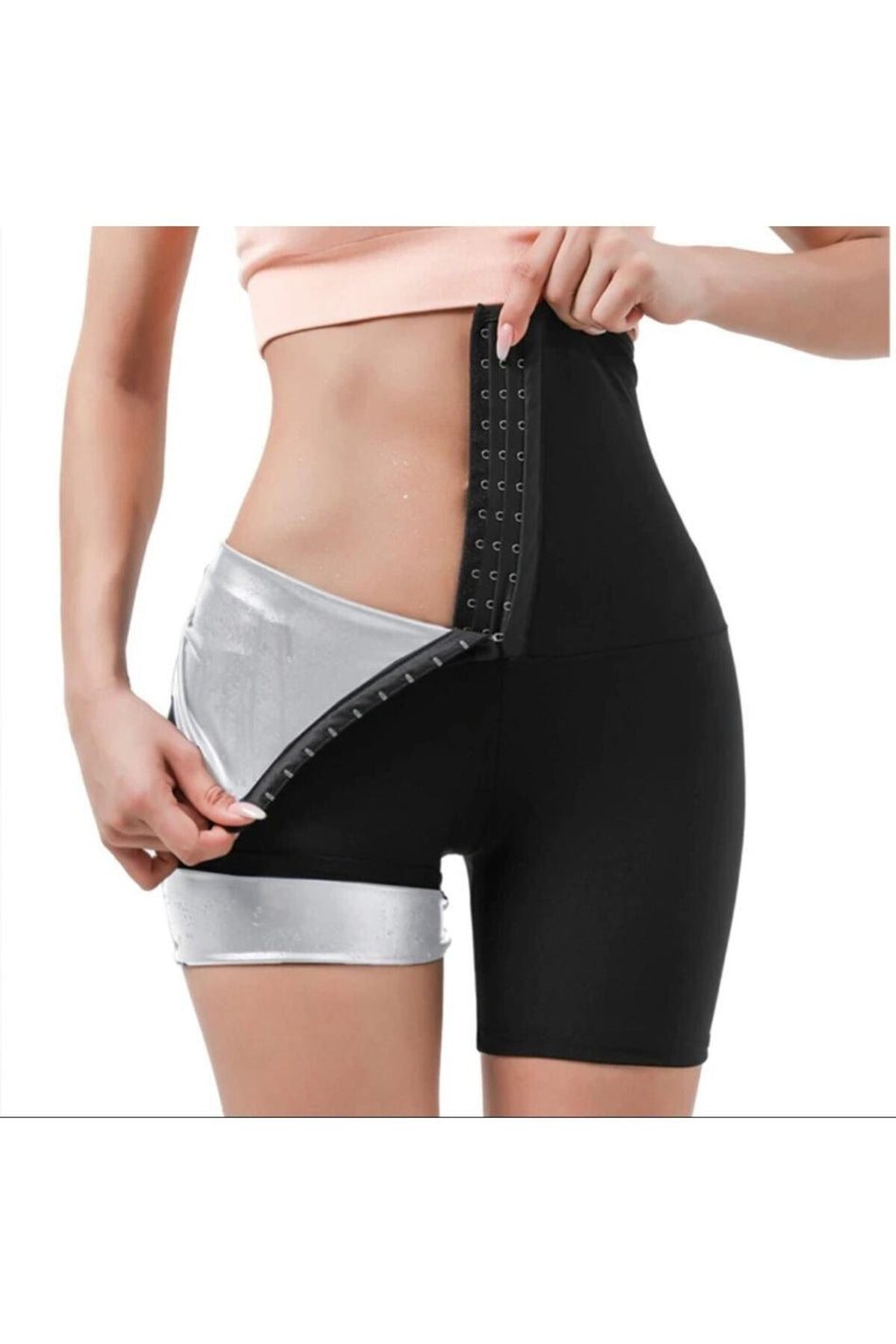 Shorts with Clasp Sauna Shorts Thermal Shaping / Sculpting Helps Burn Fat and Lose Weight 4411 - MALLTURK