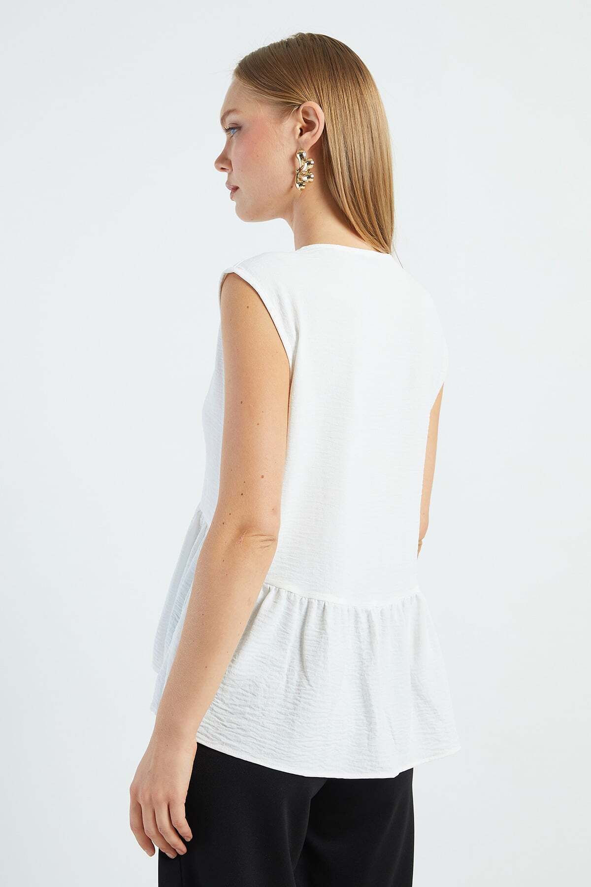 Single Button Ayrobin Fabric Vest - MALLTURK
