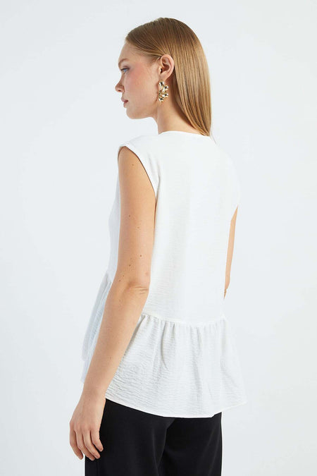 Single Button Ayrobin Fabric Vest - MALLTURK
