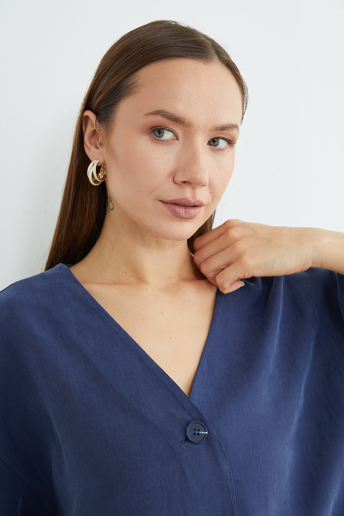 Single Button TENCEL™ Fabric Oversized Jacket - MALLTURK