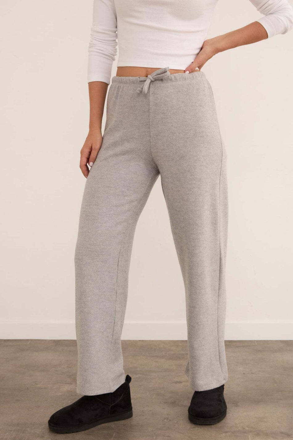 Soft Palazzo Trousers with Tie Waist - MALLTURK