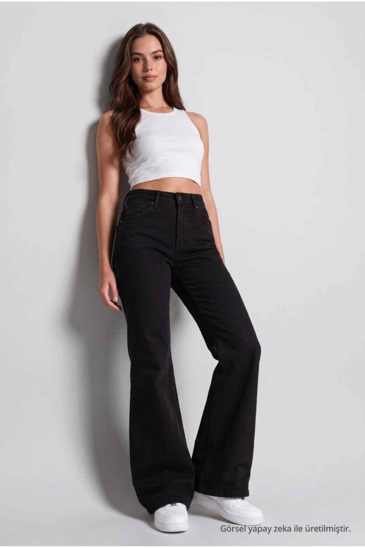 Spanish-style Lycra/Stretch Jeans, Black - MALLTURK