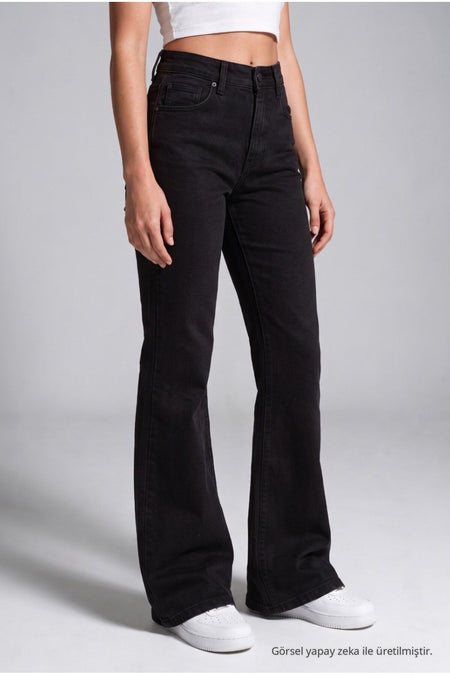 Spanish-style Lycra/Stretch Jeans, Black - MALLTURK
