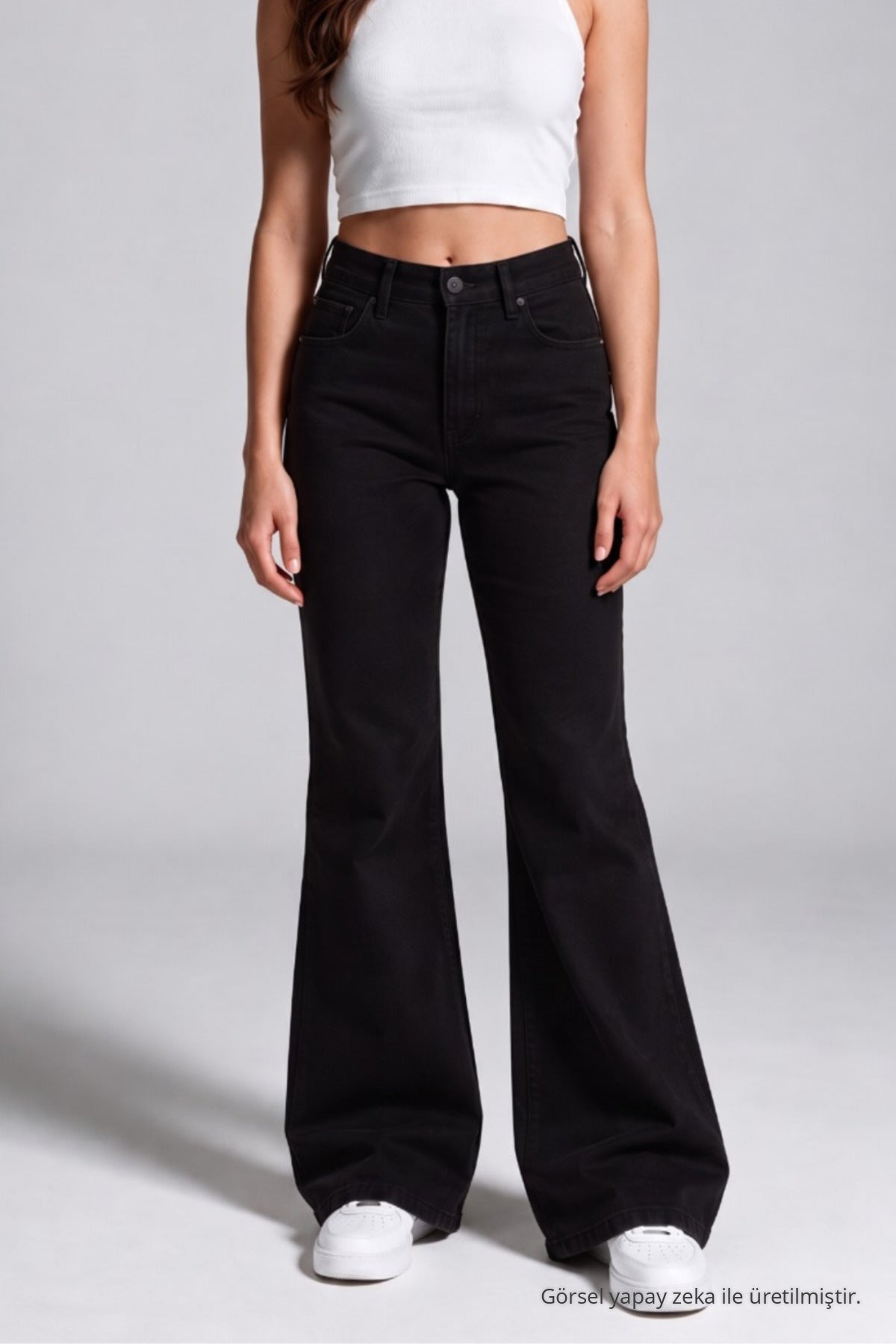 Spanish-style Lycra/Stretch Jeans, Black - MALLTURK