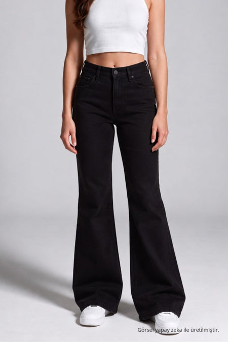 Spanish-style Lycra/Stretch Jeans, Black - MALLTURK