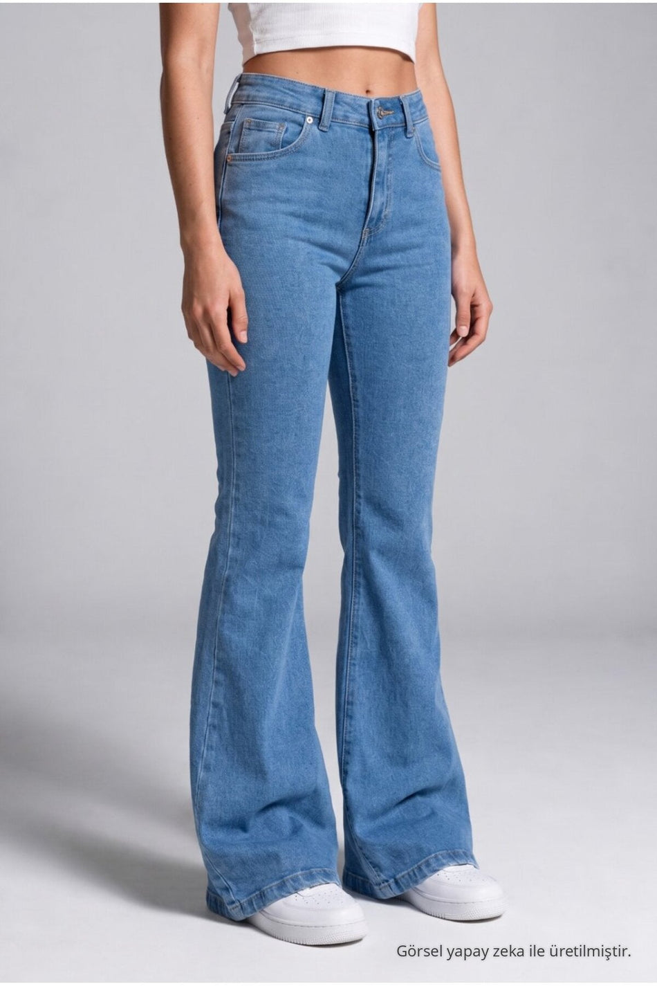 Spanish-style Lycra/Stretch Jeans, Blue - MALLTURK