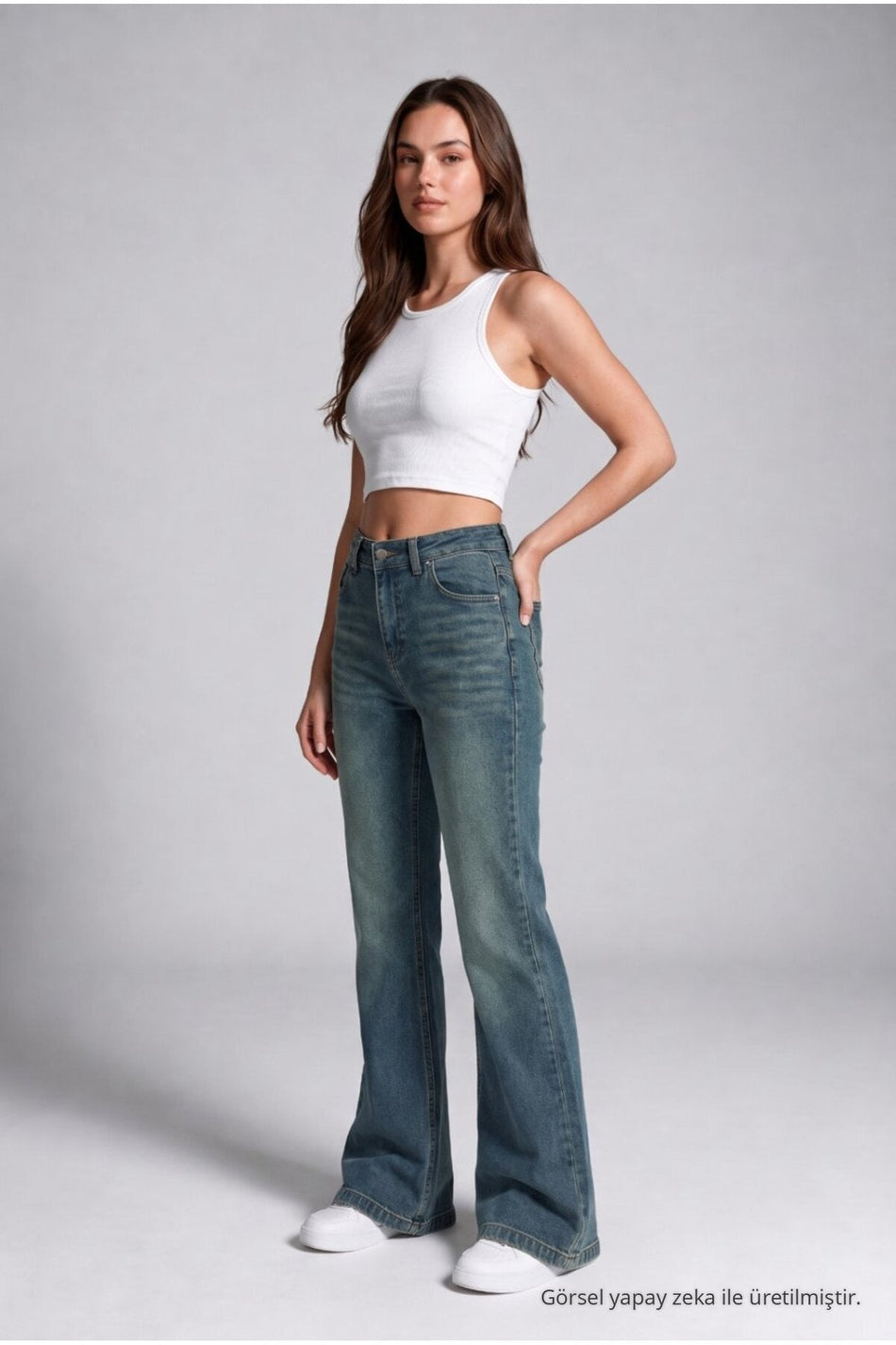 Spanish-style Lycra/Stretch Jeans, Dark Blue - MALLTURK