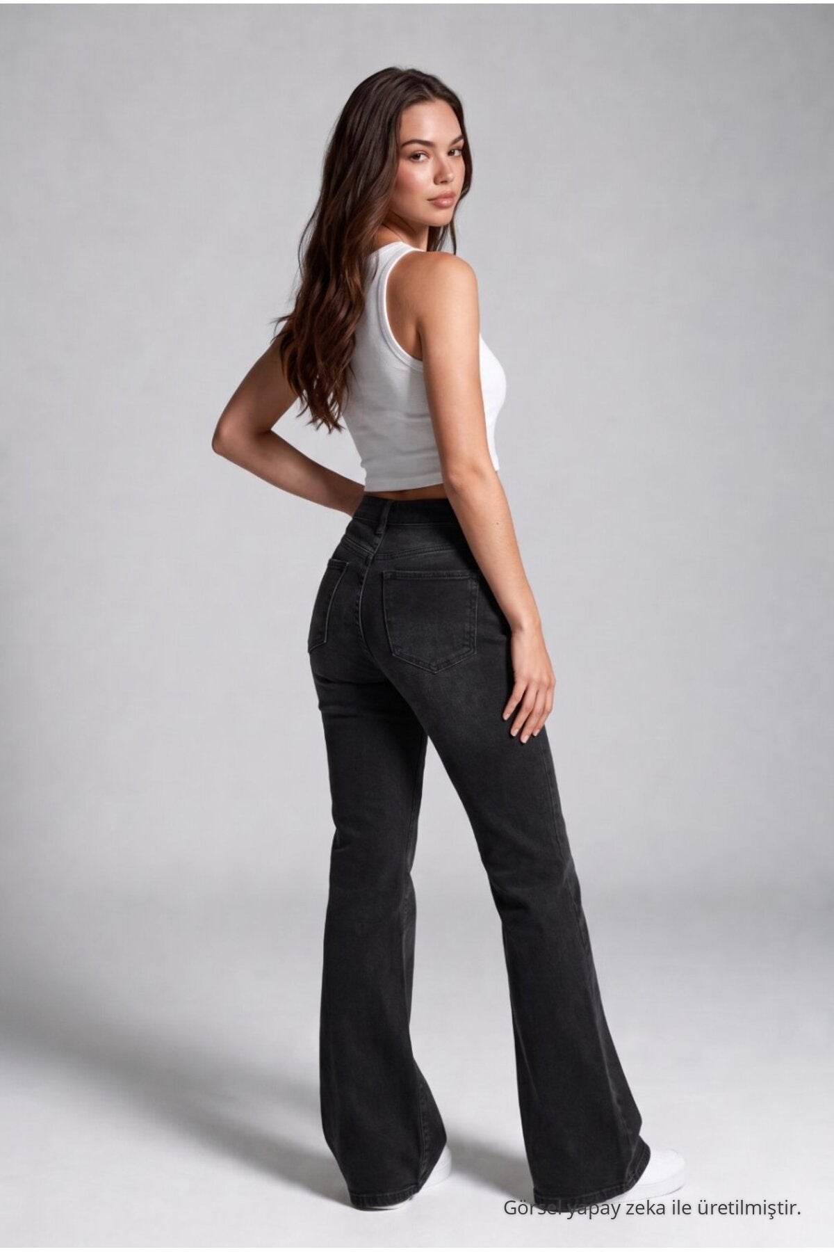 Spanish-style Lycra/Stretch Jeans in black effect - MALLTURK