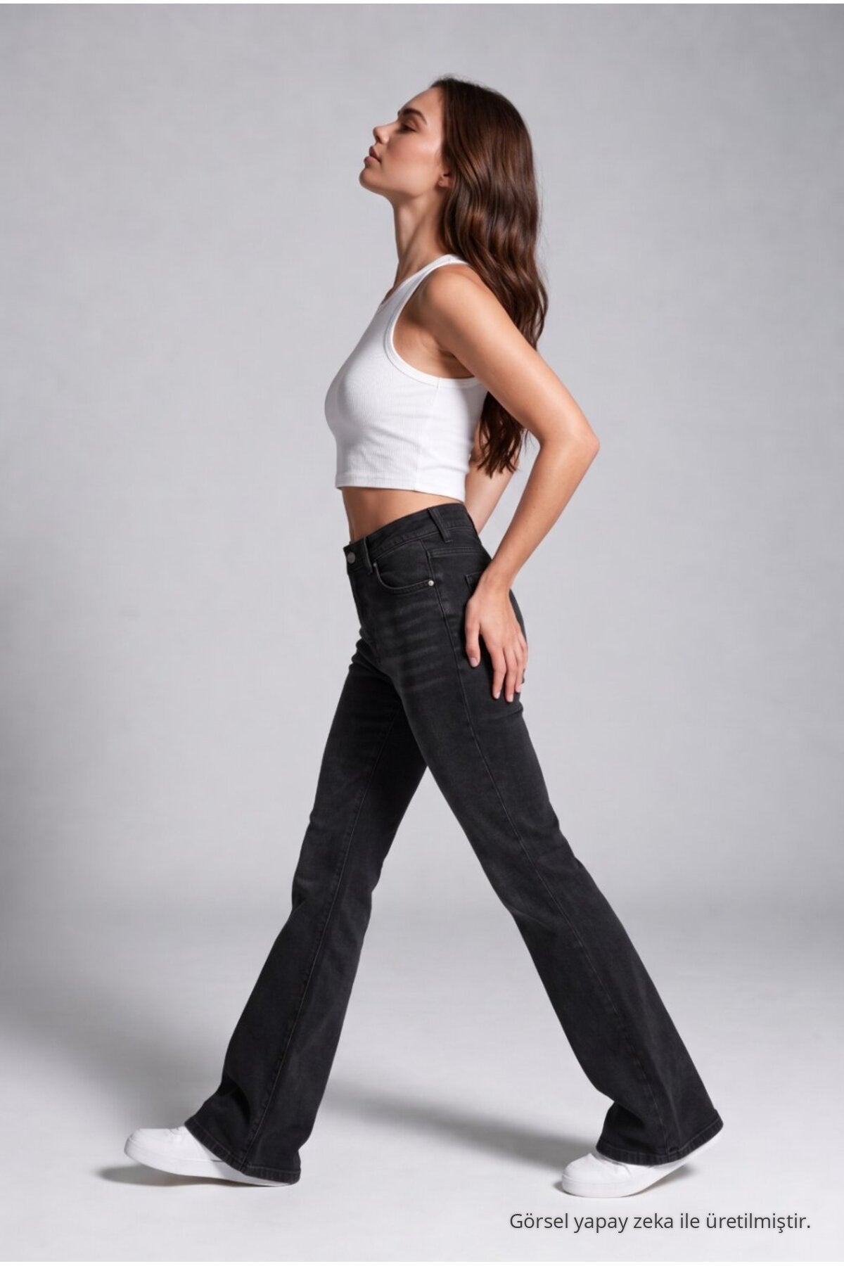 Spanish-style Lycra/Stretch Jeans in black effect - MALLTURK