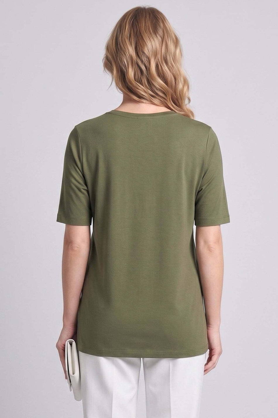 Stoned Striped V-Neck Casual Modal T-Shirt - MALLTURK