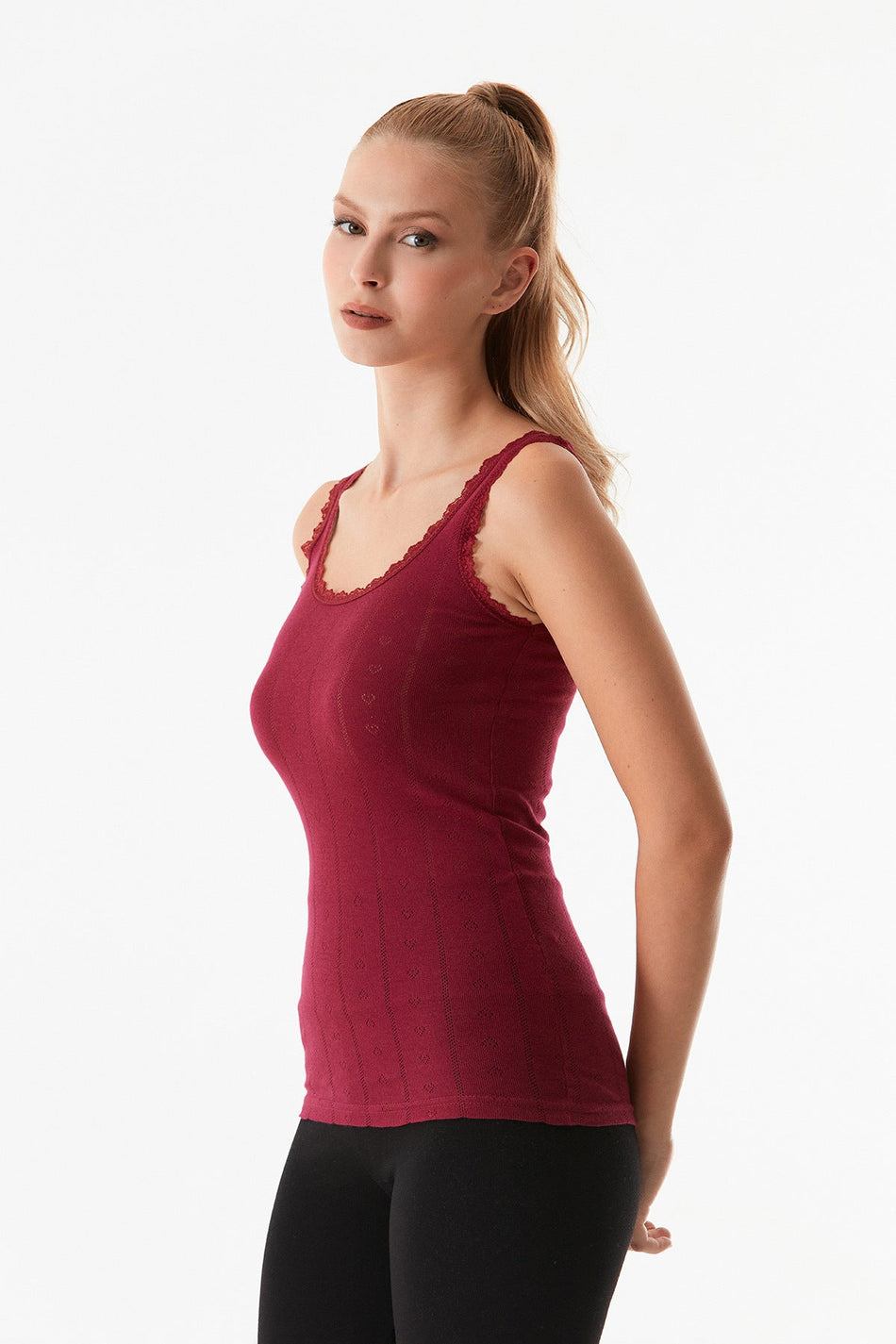 Strappy Lace Tank Top - MALLTURK