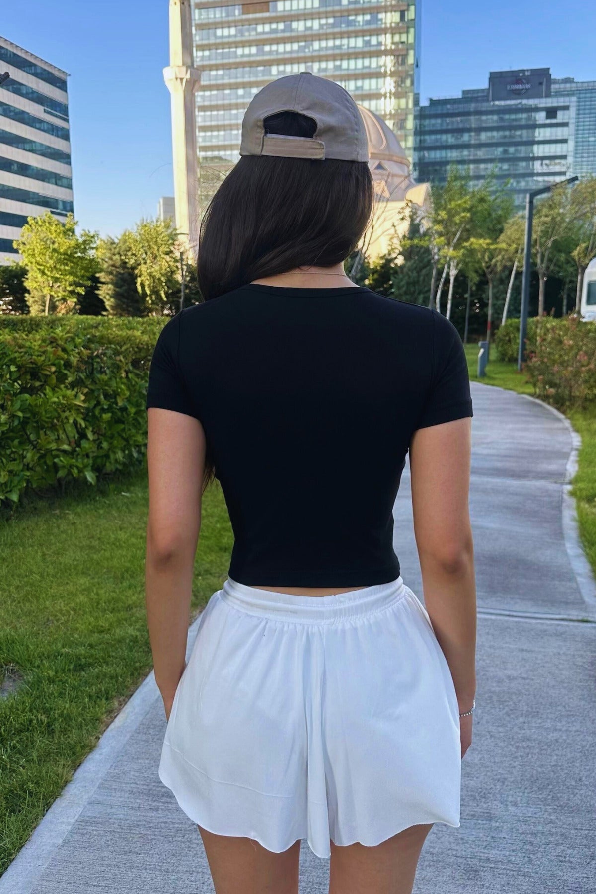 Streetwear Özel Cherry Baskılı T-shirt Siyah - MALLTURK
