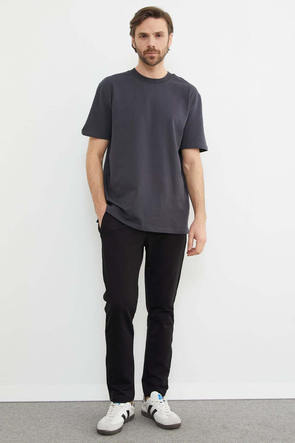 Striped Sweatpants with Tie-Up Waist - MALLTURK