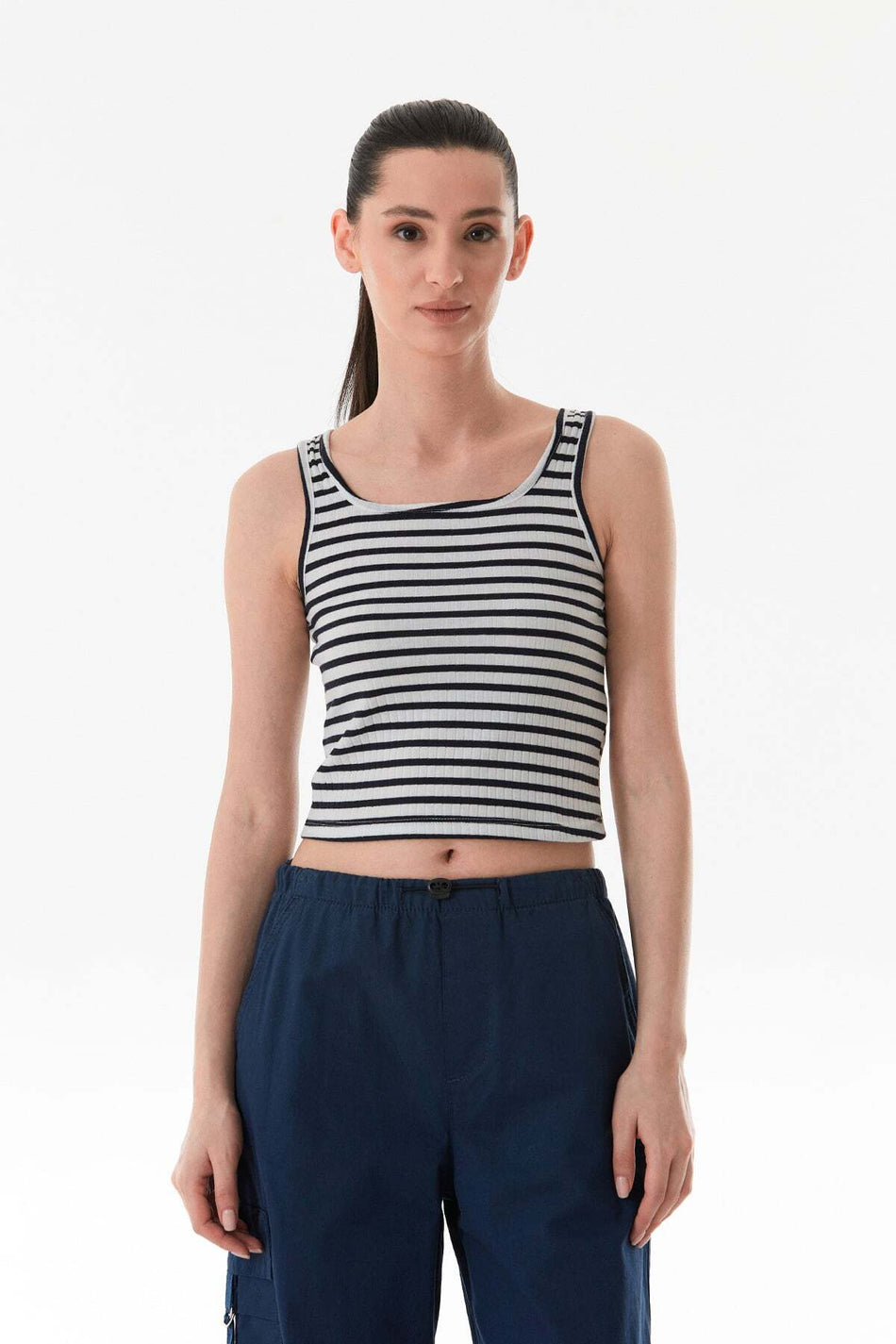 Striped U Neck Body - MALLTURK