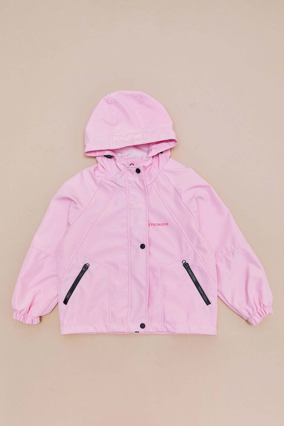 Stronger Printed Hooded Girls' Coat - MALLTURK
