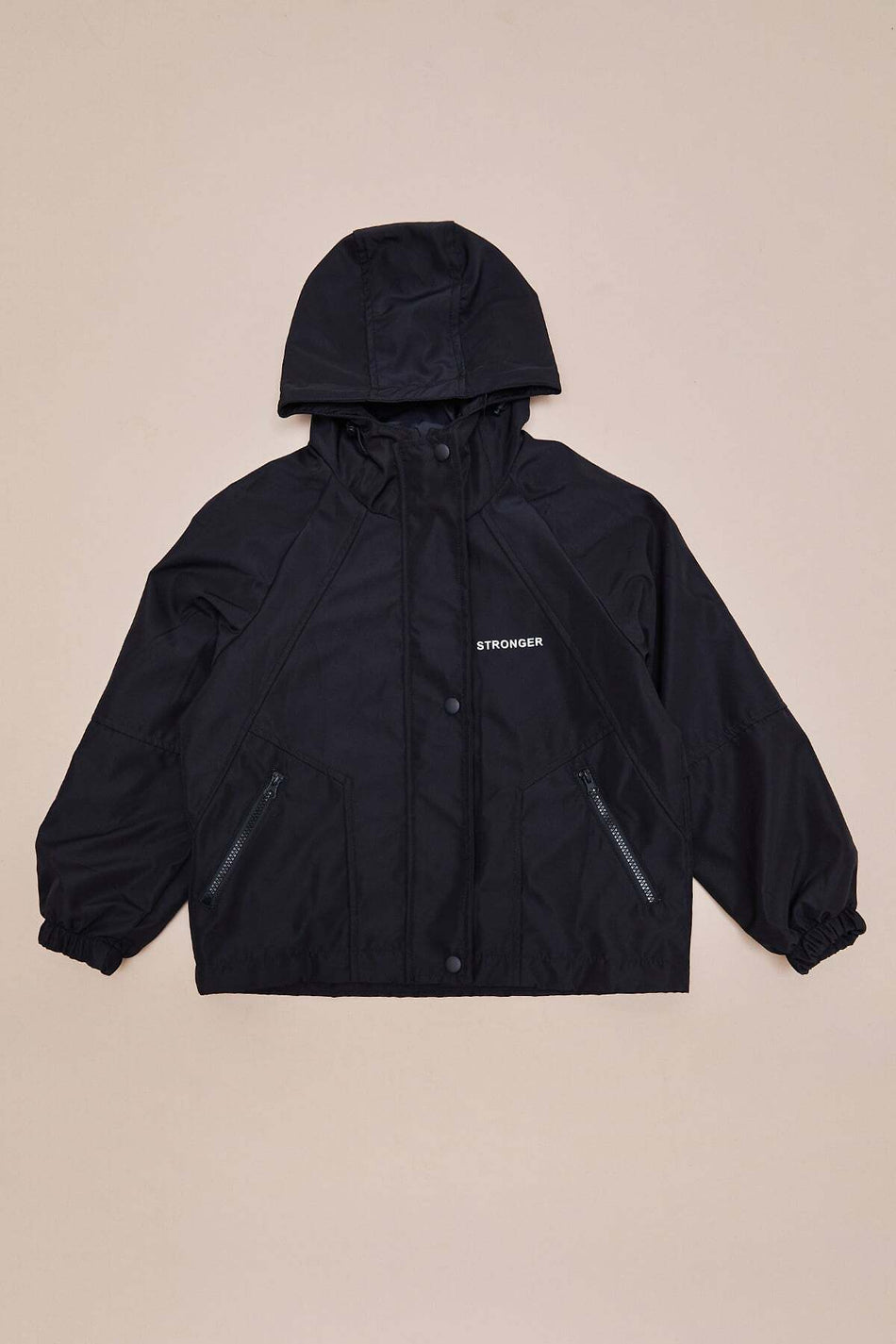 Stronger Printed Hooded Girls' Coat - MALLTURK