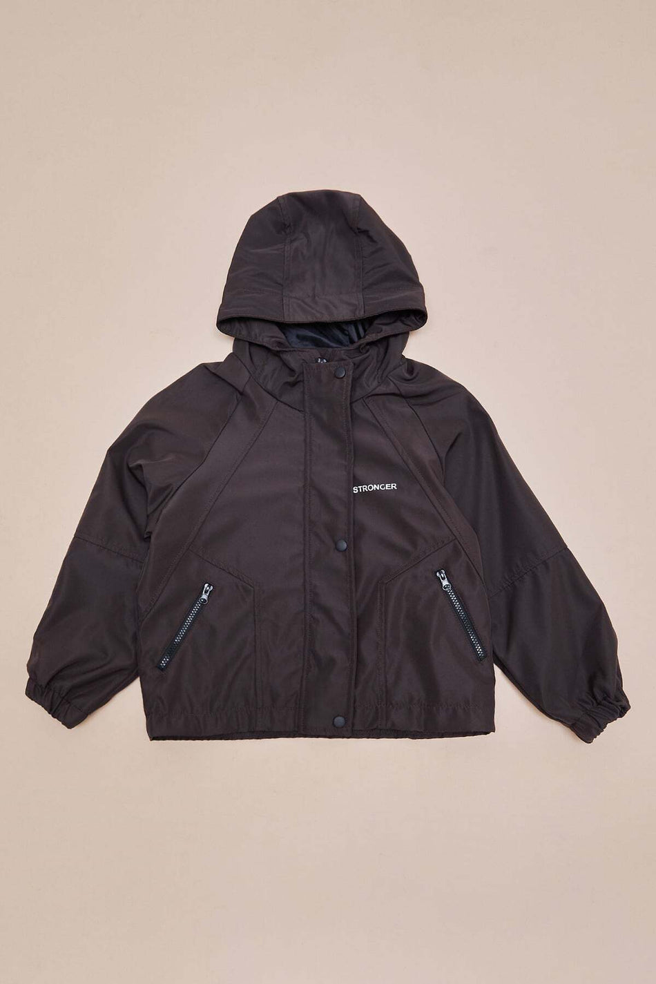 Stronger Printed Hooded Girls' Coat - MALLTURK