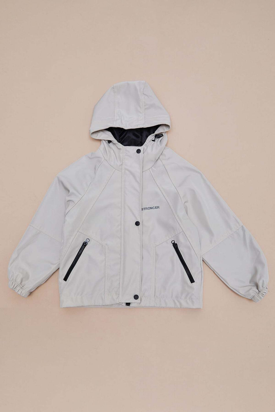 Stronger Printed Hooded Girls' Coat - MALLTURK