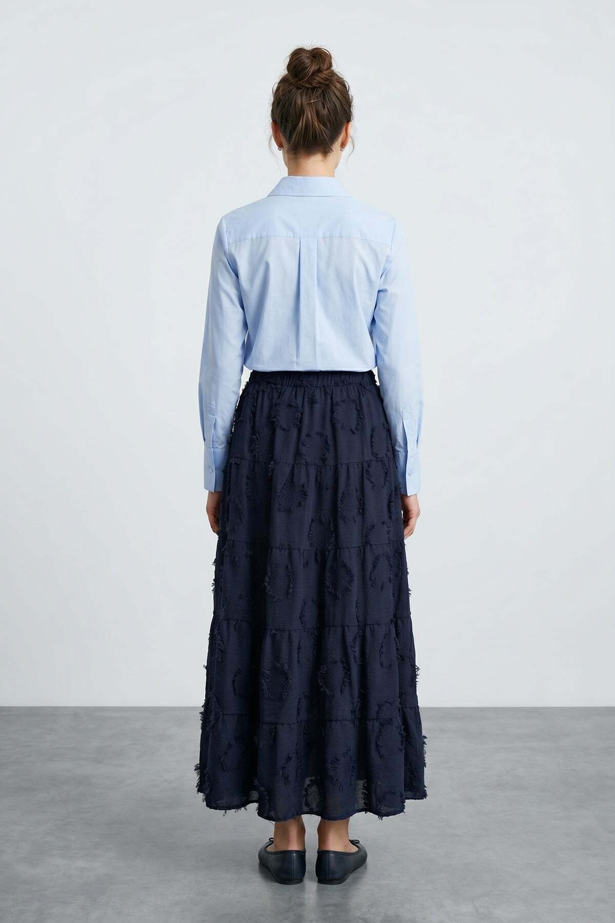 Tasseled Elastic Waist Maxi Skirt - MALLTURK