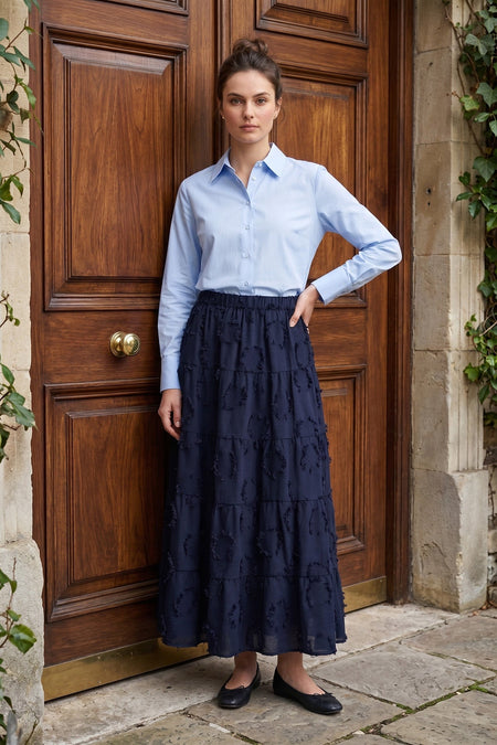 Tasseled Elastic Waist Maxi Skirt - MALLTURK