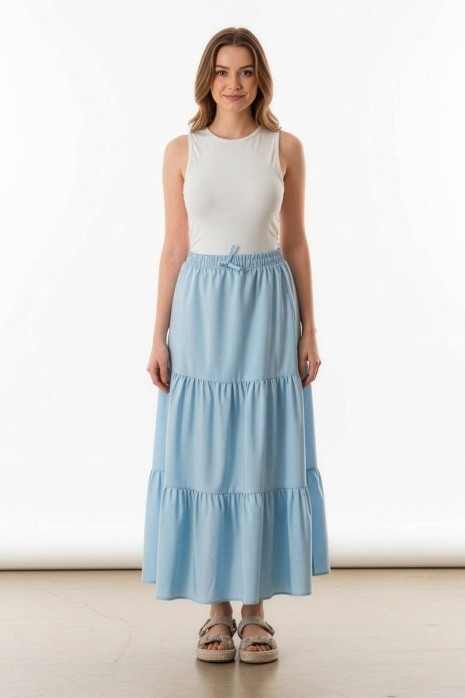 Terikoton Fabric Ruffled Skirt - MALLTURK