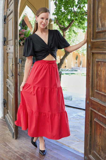 Terikoton Fabric Ruffled Skirt - MALLTURK