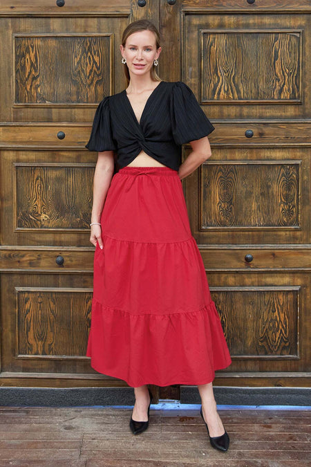 Terikoton Fabric Ruffled Skirt - MALLTURK