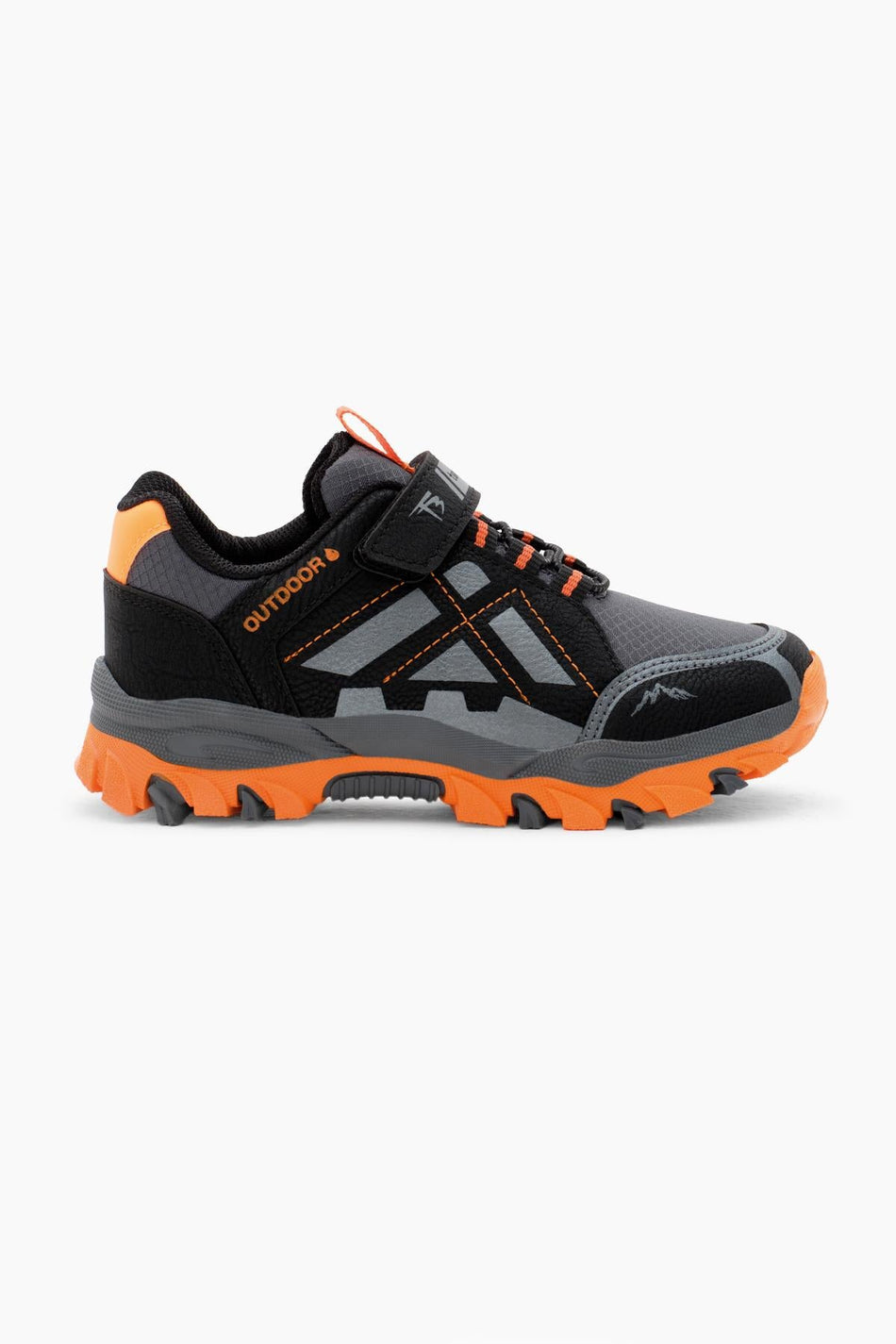 Termo Taban Su İtici Kumaş Cırtlı Çocuk Unisex Füme Oranj Trekking Ayakkabı TBTMKD025 - MALLTURK