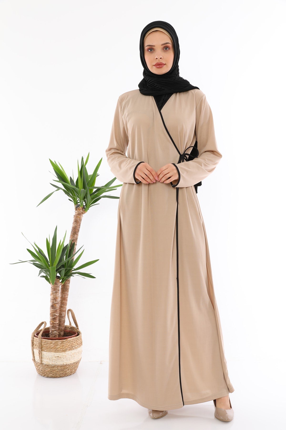 Tied Prayer Dress Mink - MALLTURK