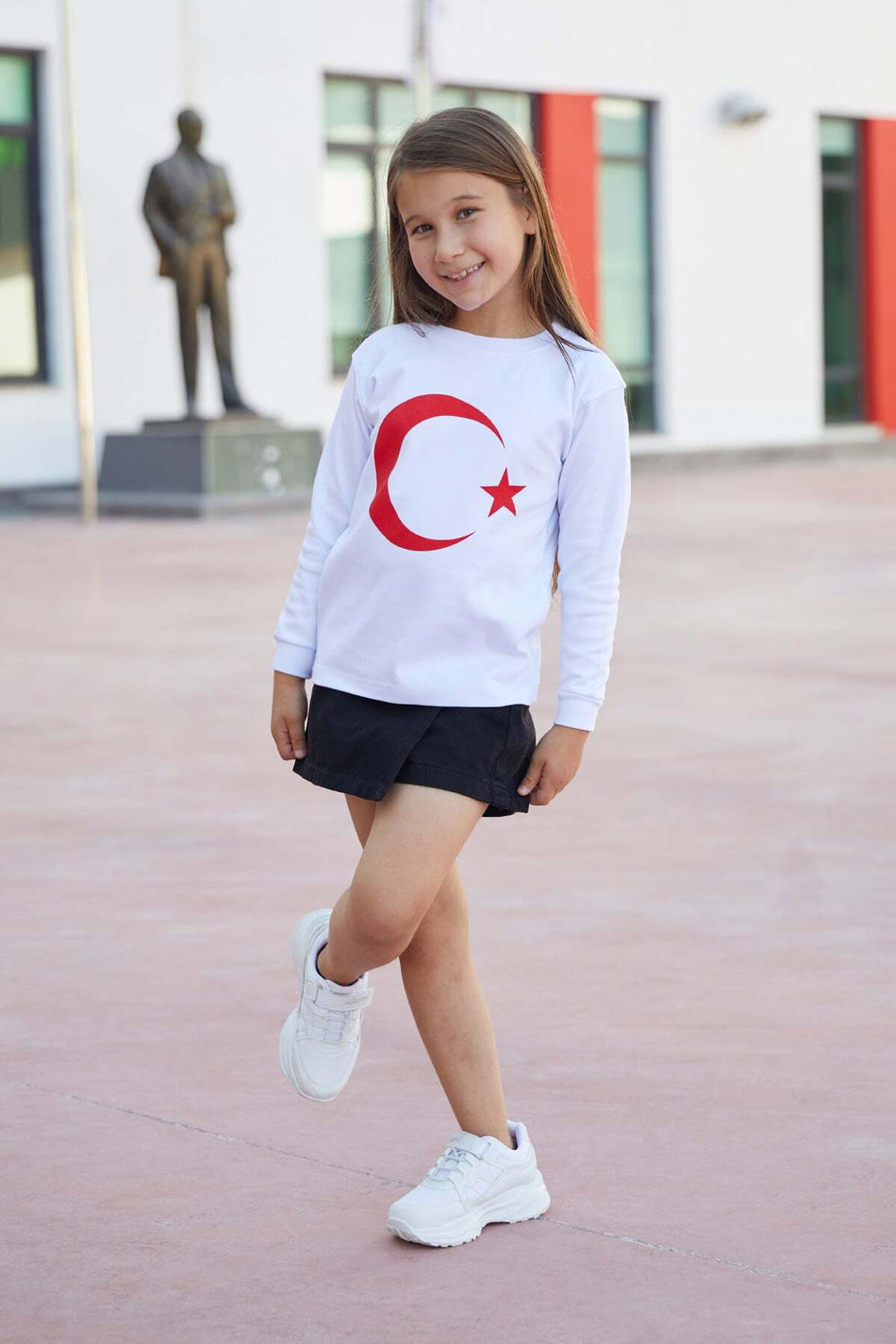 Turkish Flag Printed Children's Sweatshirt - MALLTURK