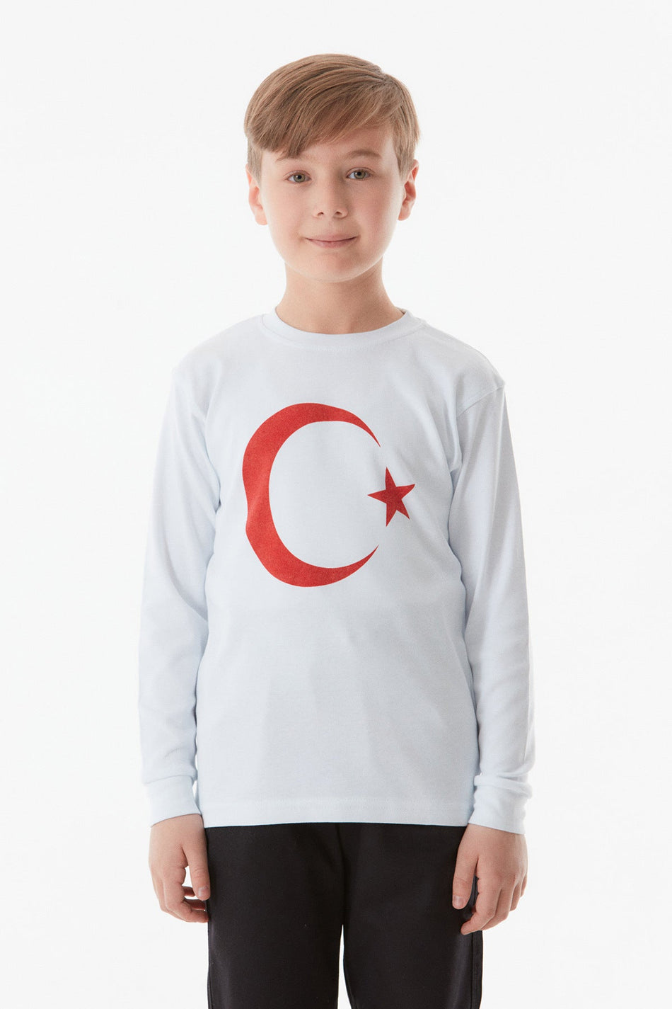 Turkish Flag Printed Children's Sweatshirt - MALLTURK