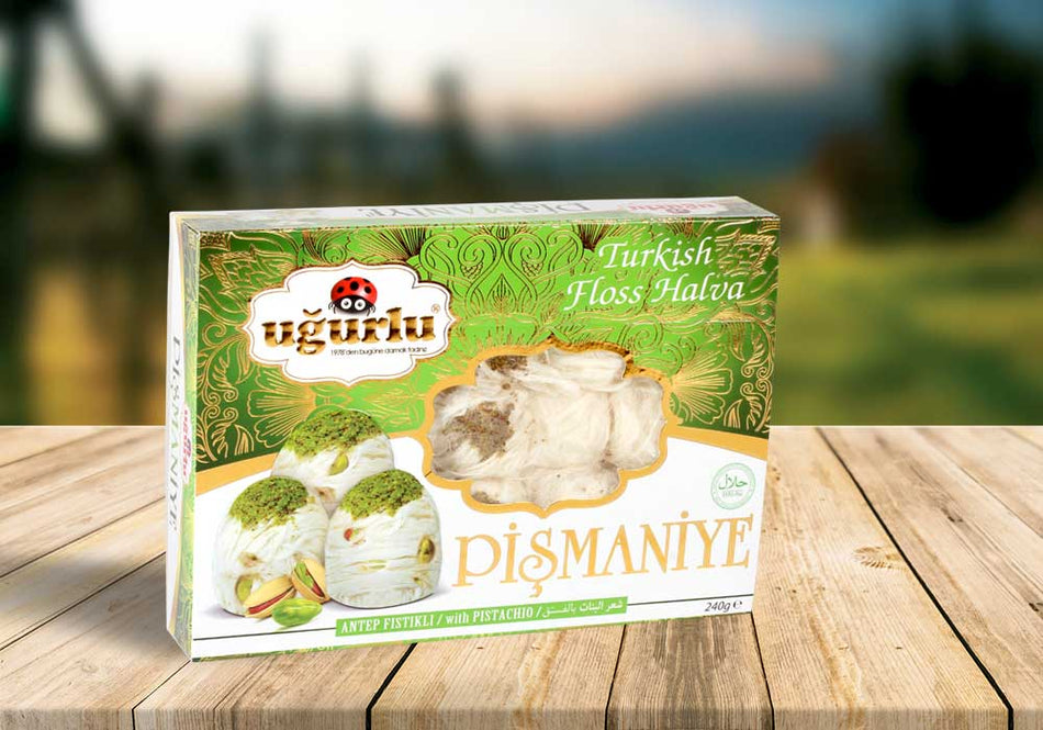Floss Halva with Pistachio, Pismaniye, Ugurlu, 240g-8.47oz