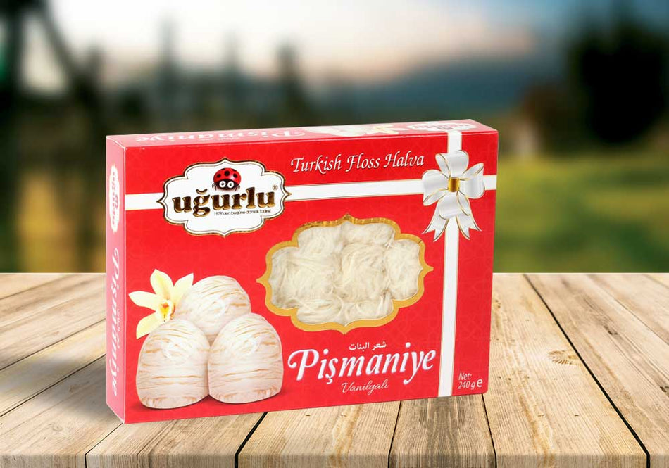 Vanilla Flavored Floss Halva, Pismaniye, Ugurlu, 240g-8.47oz