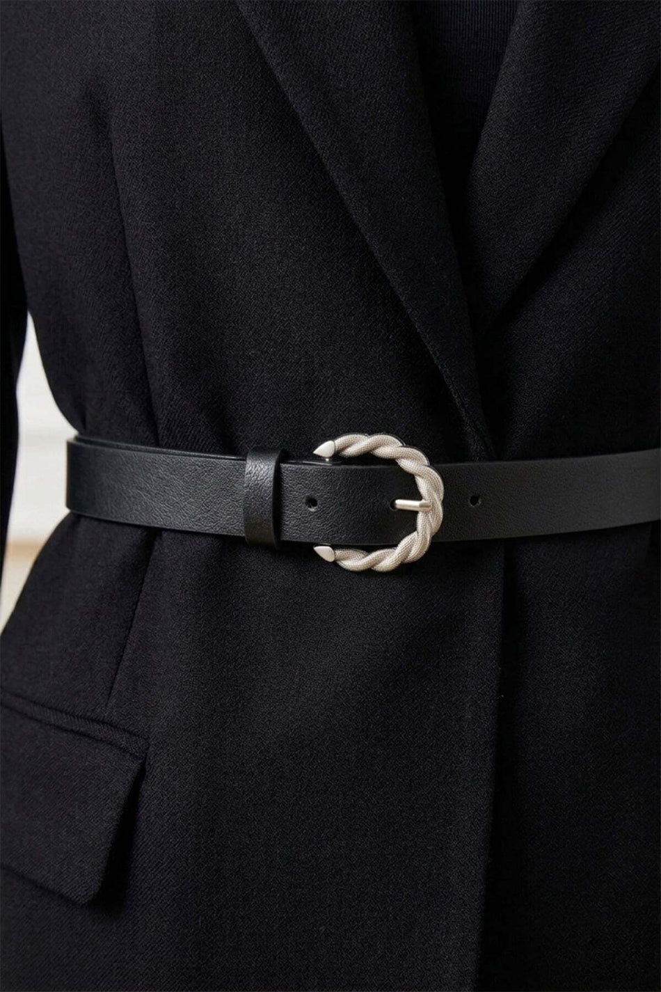 Twisted Faux Leather Belt - MALLTURK
